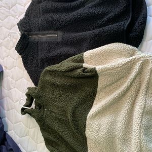 Fuzzy quarter zip ups